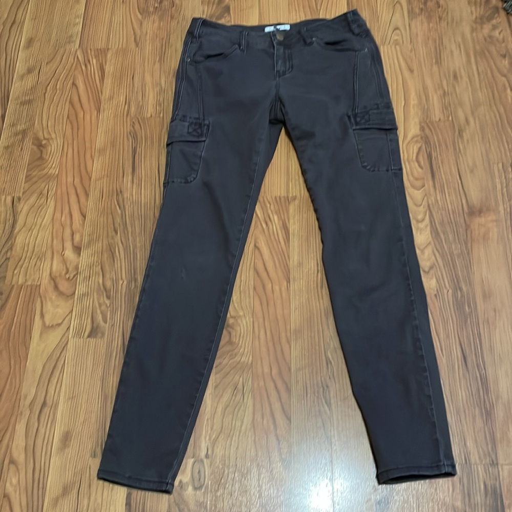 CAbi Women’s Brown Bittersweet Cargo Stretchy Skinny Leg Pants